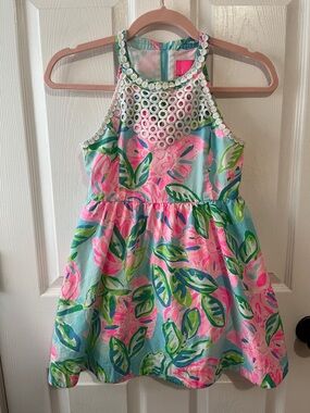 Lilly Pulitzer Girls Floral Halter Dress